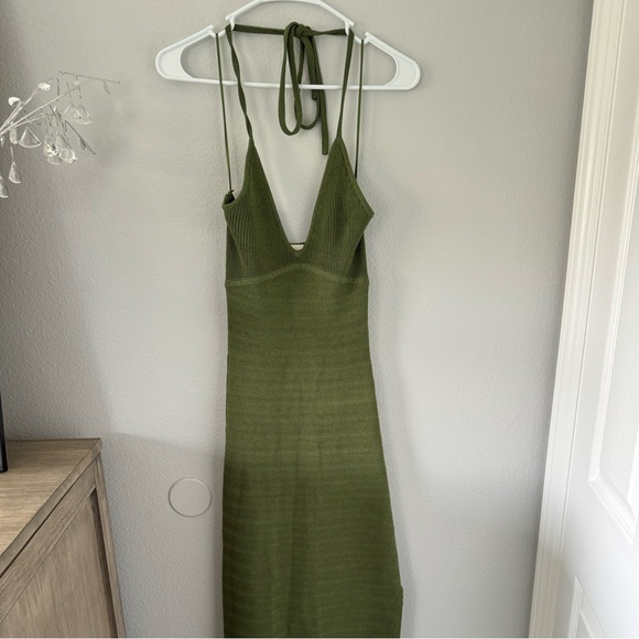 Finders Keepers Iggy knit halter dress. Green. Size small. EUC. - Picture 8 of 15